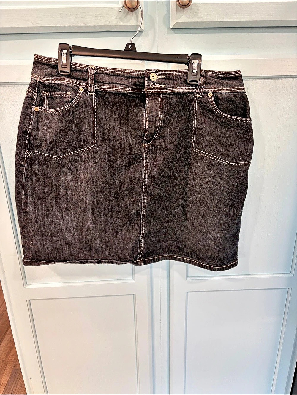 Christopher & Banks Petite Denim Mini Skirt Size 16P